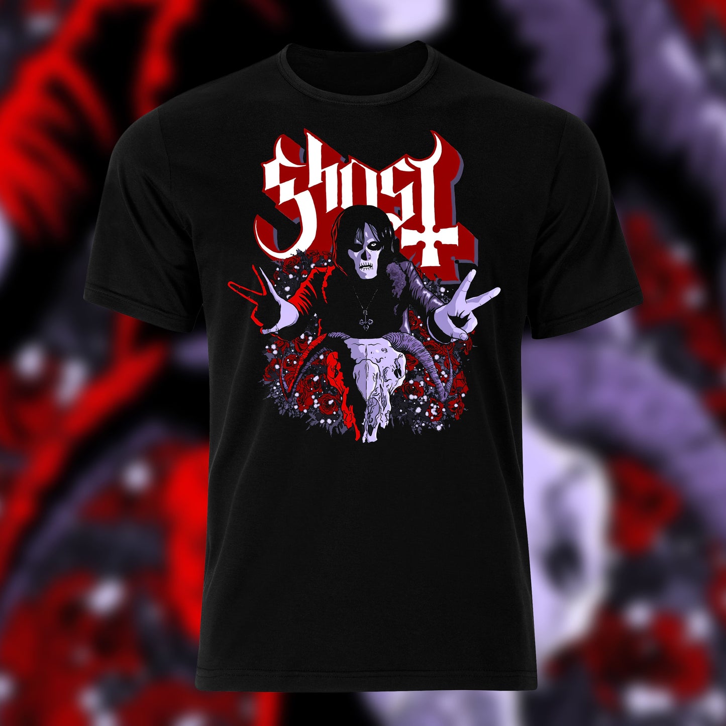 Playera Ghost KISS THE GO GOAT